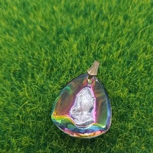 Prism Glow Praying Hands Religious Pendant P318